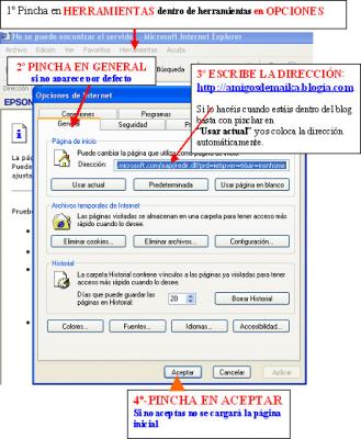 PARA  QUE EL EXPLORER (Internet)  ENTRE DE FORMA AUTOM&Aacute;TICA EN EL BLOG DE MAIKA